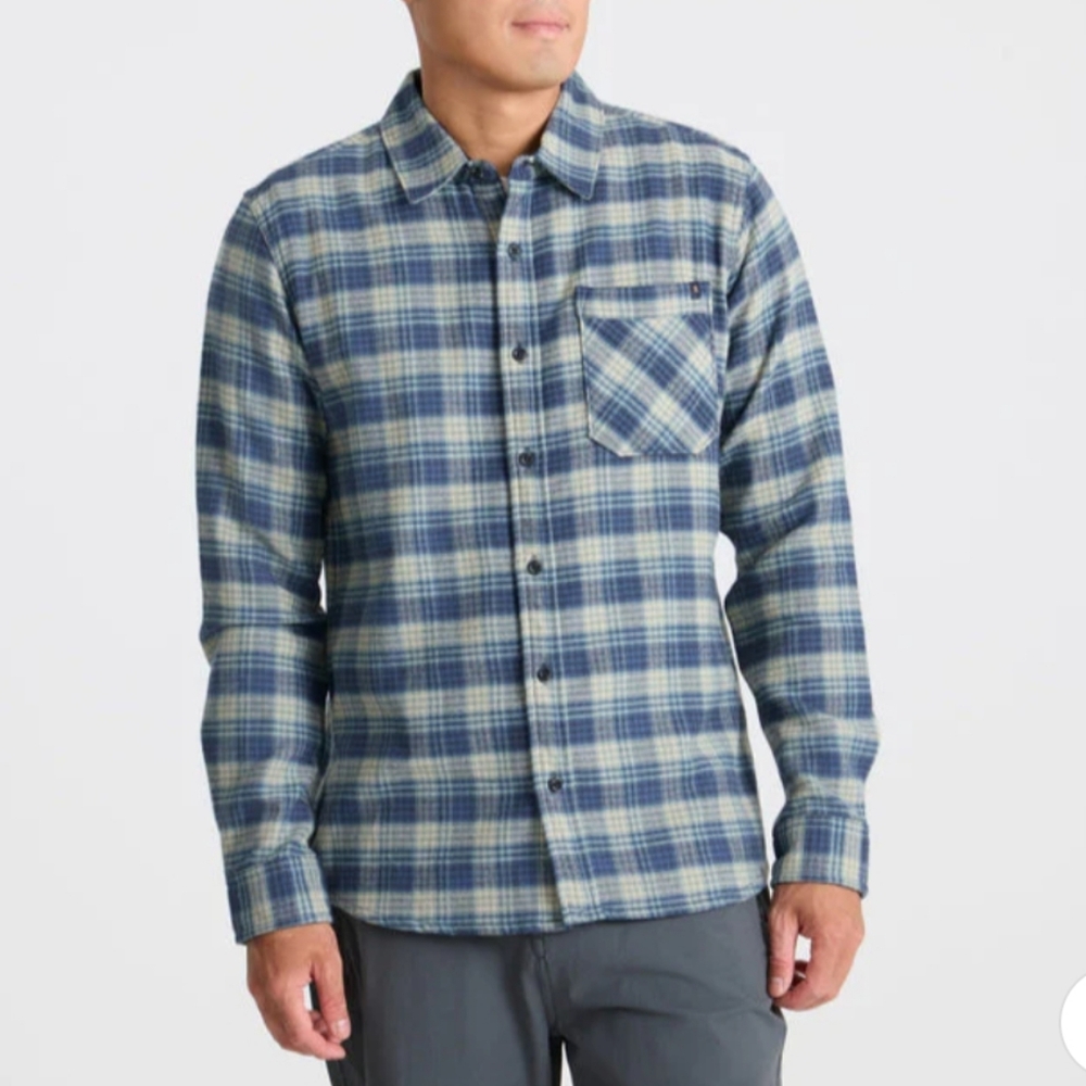 Roark Blue and Gray Plaid Shirt Jacket